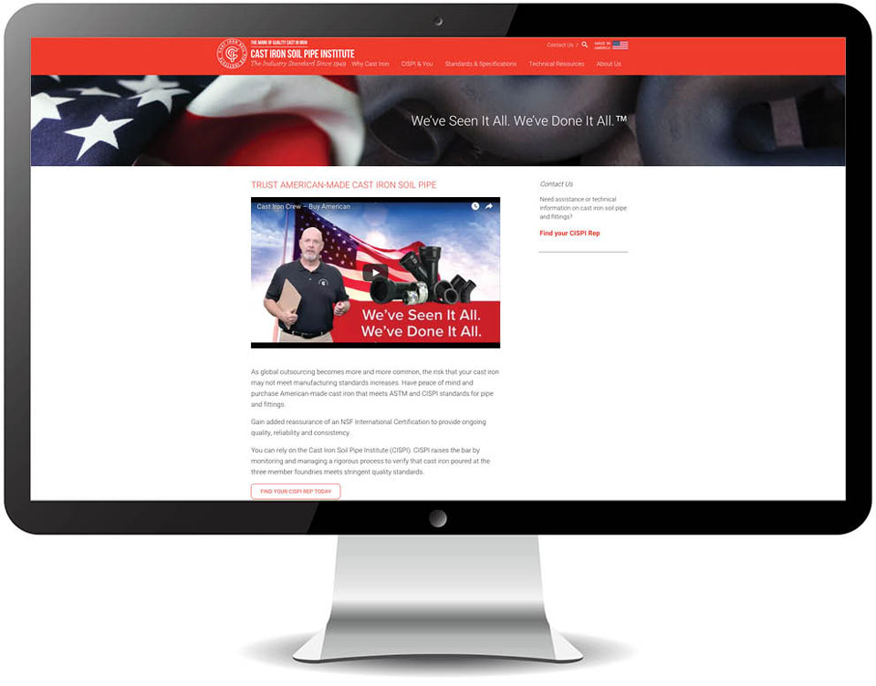 CISPI Cast Iron Crew (Buy American) Landing Page