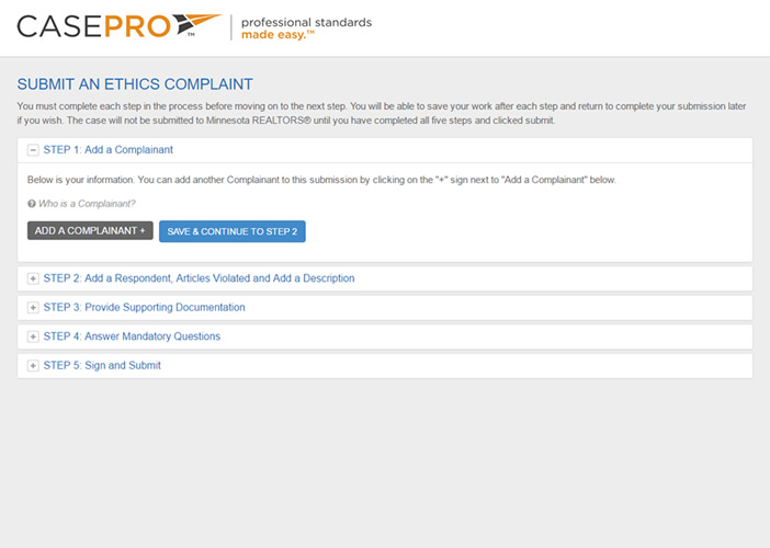 Case Pro™ – Professional Standards Made Easy.™